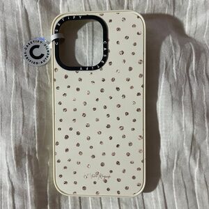Casetify Iphone 13 Pro Beige Polka Dot MagSafe Phone Case